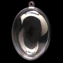 Set of 3 Clear Plastic Egg Ornaments 3.4 Inches (86 mm)