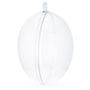 Set of 6 Clear Plastic Egg Ornaments 2.7 Inches