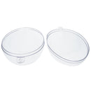 Set of 6 Clear Plastic Egg Ornaments 2.7 Inches