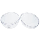 Set of 6 Clear Plastic Egg Ornaments 2.7 Inches
