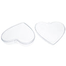 Set of 3 Clear Plastic Hearts Ornaments 2.45 Inches (62 mm)