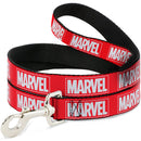 Dog Leash - MARVEL Red Brick Logo Red/White