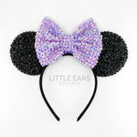 Shiny Black & Purple Mickey Ears