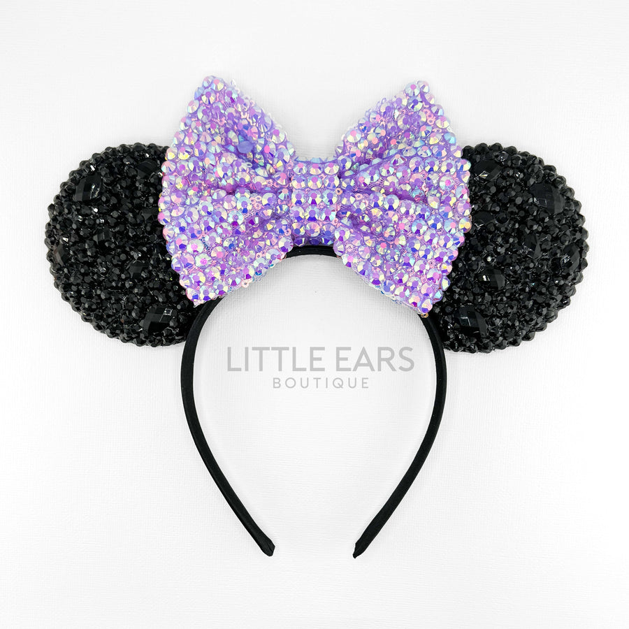 Shiny Black & Purple Mickey Ears