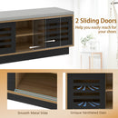 Shoe Bench with 6 Storage Compartments and 3 Adjustable Shelves