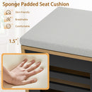 Shoe Bench with 6 Storage Compartments and 3 Adjustable Shelves