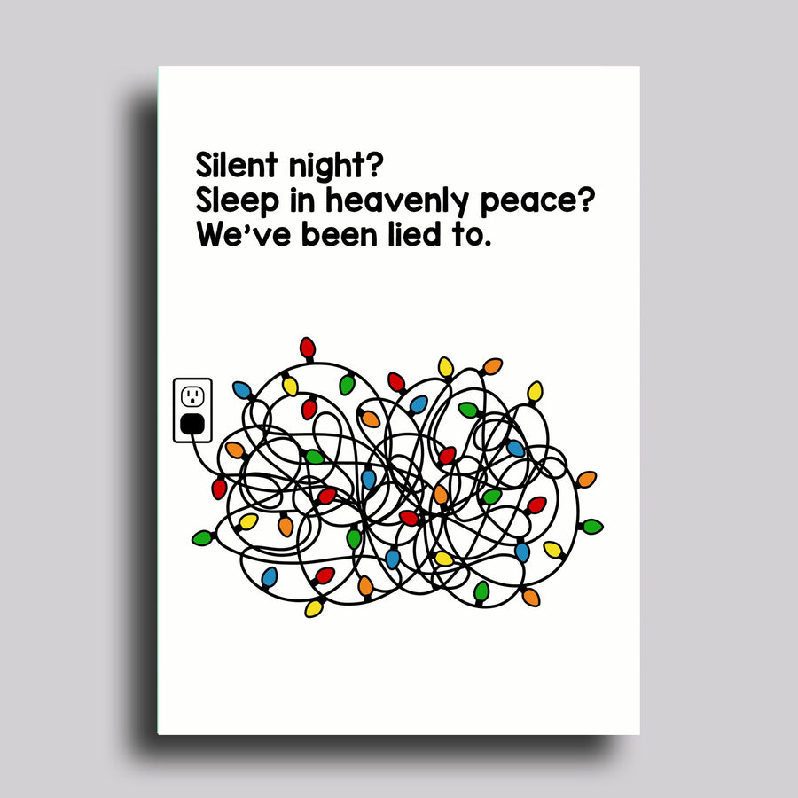 Silent Night Funny Christmas Greeting Card