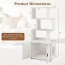 56 Inch Tall Cat Litter Box Enclosure with Storage