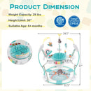 Baby Activity Center Height Adjustable Baby Bouncing Saucer with Interactive Toys