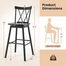Set of 2 Windsor Bar Stool with Ergonomic Backrest and Footrests