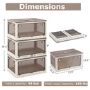 3-Pack Stackable Storage Bins with Lids with 5 Opening Ways