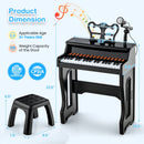 37 Keys Music Piano with Microphone Kids Piano Keyboard with Detachable Music Stand