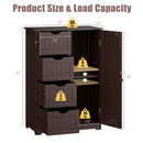 Standing Indoor Wooden Cabinet with 4 Drawers