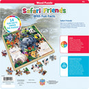 Wood Fun Facts - Safari Friends 48 Piece Wood Jigsaw Puzzle