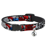 MARVEL COMICS Cat Collar Breakaway - Spider-Man Action ESCAPE IMPOSSIBLE Gray