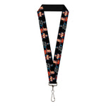 Lanyard - 1.0" - DC Rebirth Justice League Trinity Group Pose Halftone Dots Black Gray