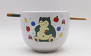 Snorlax with Berries (Pokemon) 5" Ceramic Bowl with Chopsticks