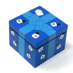 Snowman Christmas Present (Blue) - Custom Printed LEGO 2x2 Tile/Brick, B3 Customs B3 Customs 