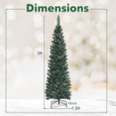 Snowy Artificial Pencil Christmas Tree with Pine Cones