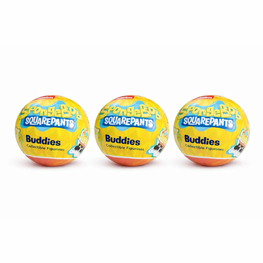 Set of 3 SpongeBob SquarePants 3D Buddies Mystery Collectible Figures