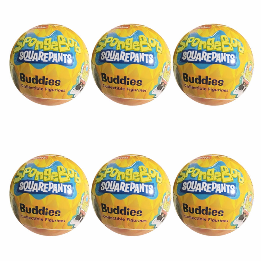 Pack of 6 SpongeBob SquarePants 3D Buddies Mystery Collectible Figures