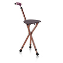 Lightweight Adjustable Folding Cane Seat with Light