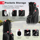 Golf Stand Cart Bag with 6-Way Divider Carry Pockets