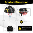 Adjustable Basketball Hoop System 4.25-10 Feet Portable