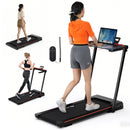 3-in-1 Folding Treadmill with Large Desk and LCD Display