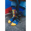 Back to the Future "88 MPH" Men's Crew Straight Down Knit Mix-Match Socks (Size 6-13)