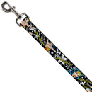 Dog Leash - Wonder Woman/StarsÂ Black/White