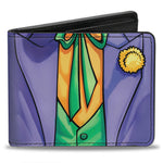 Bi-Fold Wallet - Joker Suit Chest Purple Green Orange