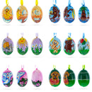 Set of 6 Animals Wooden Christmas Ornaments 3 Inches