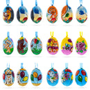 Set of 6- Dog, Cat, Bear, Squirrel Wooden Christmas Ornaments 3 Inches