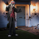 8.2 FT Standing Animatronic Werewolf with Howling Sounds Red Flashing Eyes and Poseable Arms