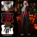 8.2 FT Standing Animatronic Werewolf with Howling Sounds Red Flashing Eyes and Poseable Arms