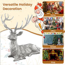 Standing Reindeer Statue Aluminum Deer Sculpture for Indoors Christmas Decor