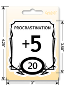 Sticker: Procrastination Stat Block Waterproof Die Cut