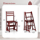 Multifunctional 3-in-1 Ladder Chair Display Plant Stand for Library Kitchen Office