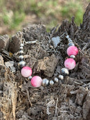 Sterling Silver Desert Rose Beaded Bracelet