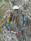 Sterling Silver Prism And Pearl Bracelet