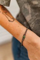 Sterling Silver Turquoise Beaded Bracelet