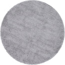 Unique Loom Davos Shag Sterling 4 ft. x 4 ft. Round Area Rug