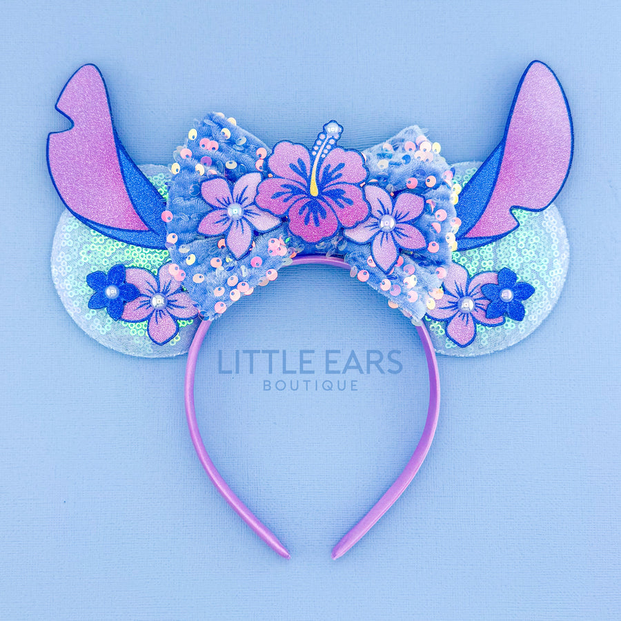 Aloha Purple Flowers Ears
