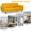 72 Inch Small Fabric Loveseat Sofa Couch with Wood Legs
