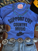 Support Live Country Music Graphic Tee