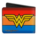 Bi-Fold Wallet - Wonder Woman Logo Stripe Red Yellows Blue