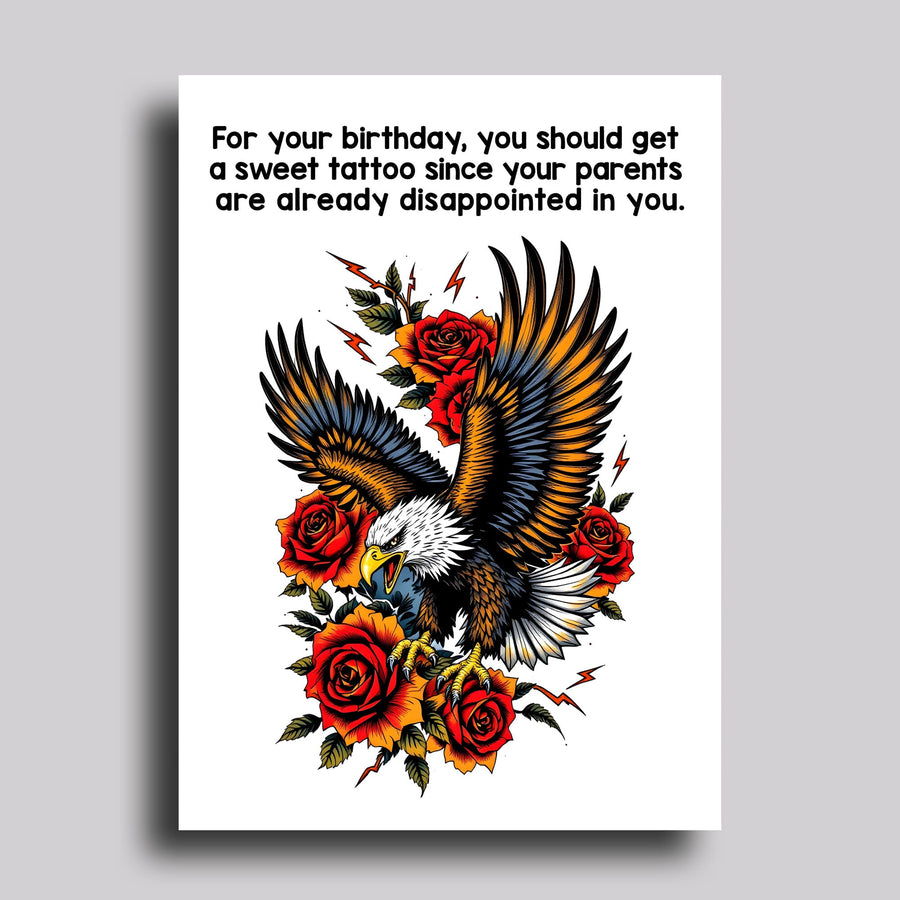 Sweet Tattoo Birthday Greeting Card