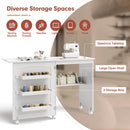 Folding Sewing Craft Table Shelf Storage Cabinet Home Furniture