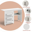 Folding Sewing Craft Table Shelf Storage Cabinet Home Furniture